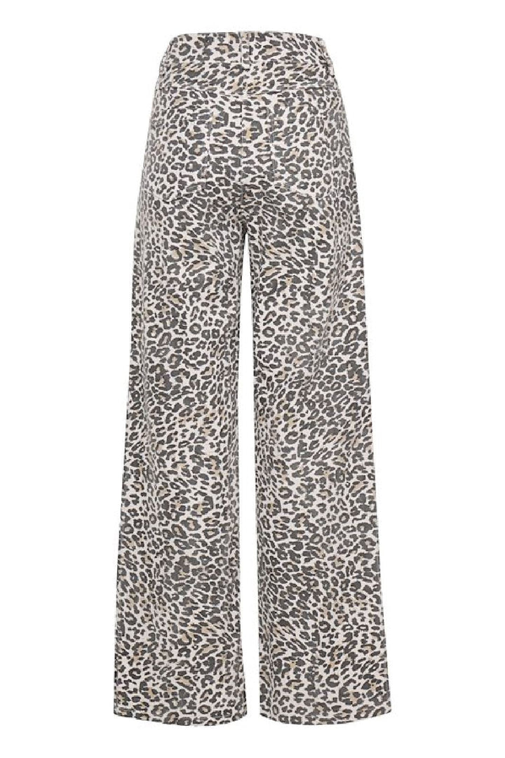 Forudbestilling - Ichi - Ixjilla Pa - 205225 Black Leop Print Jeans