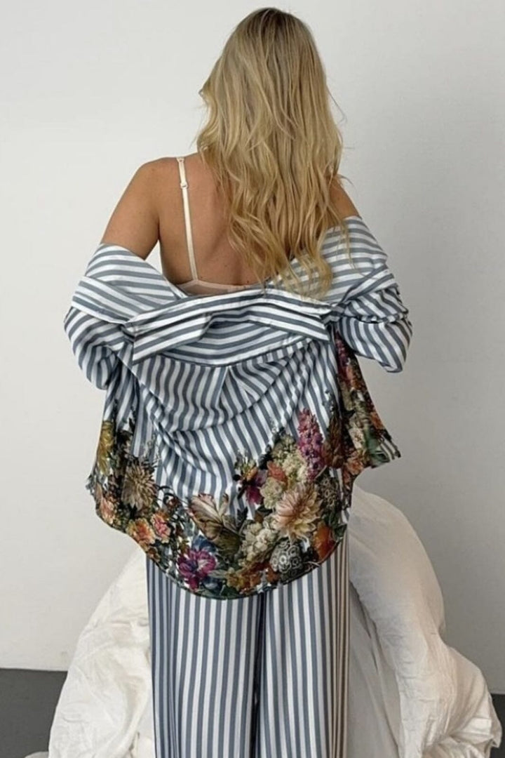 Forudbestilling - Karmamia - Joseph Shirt - Floral Stripe Skjorter