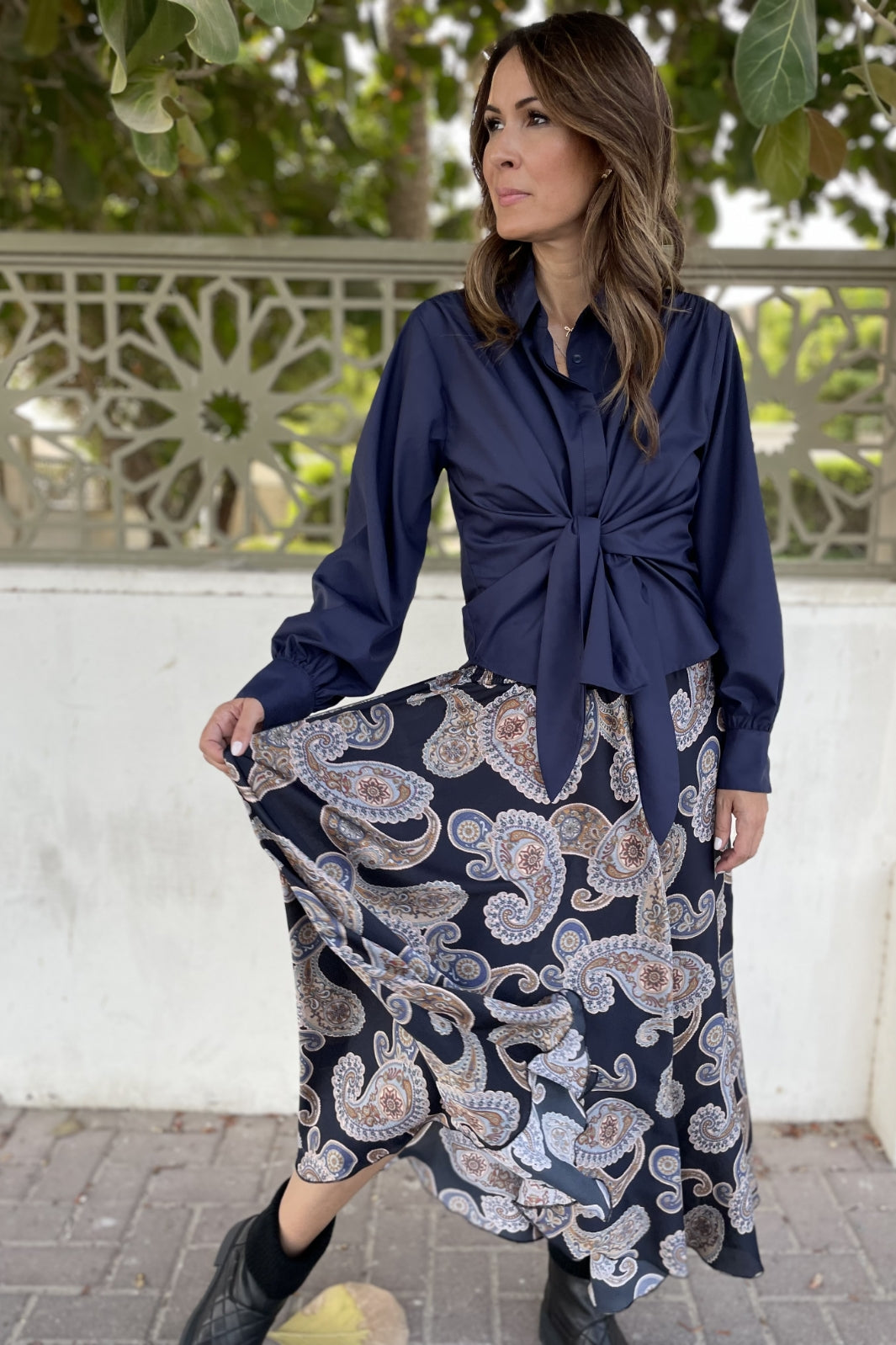 Karmamia - Lee Shirt - Navy Blue Cotton