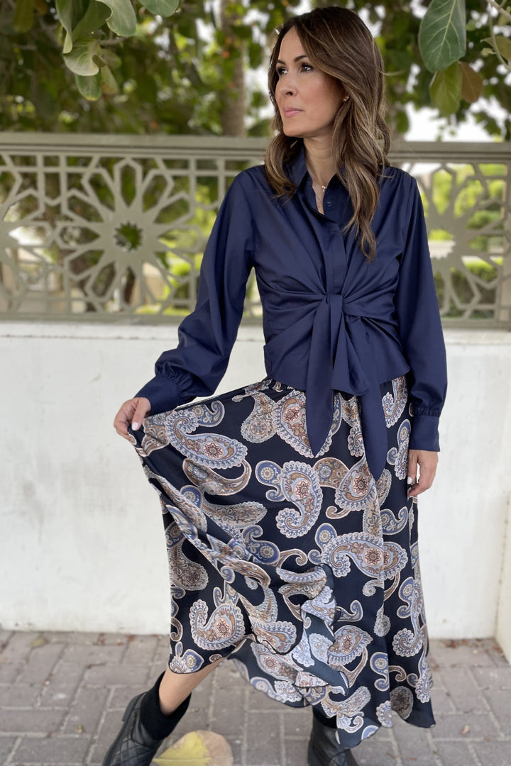 Karmamia - Lee Shirt - Navy Blue Cotton