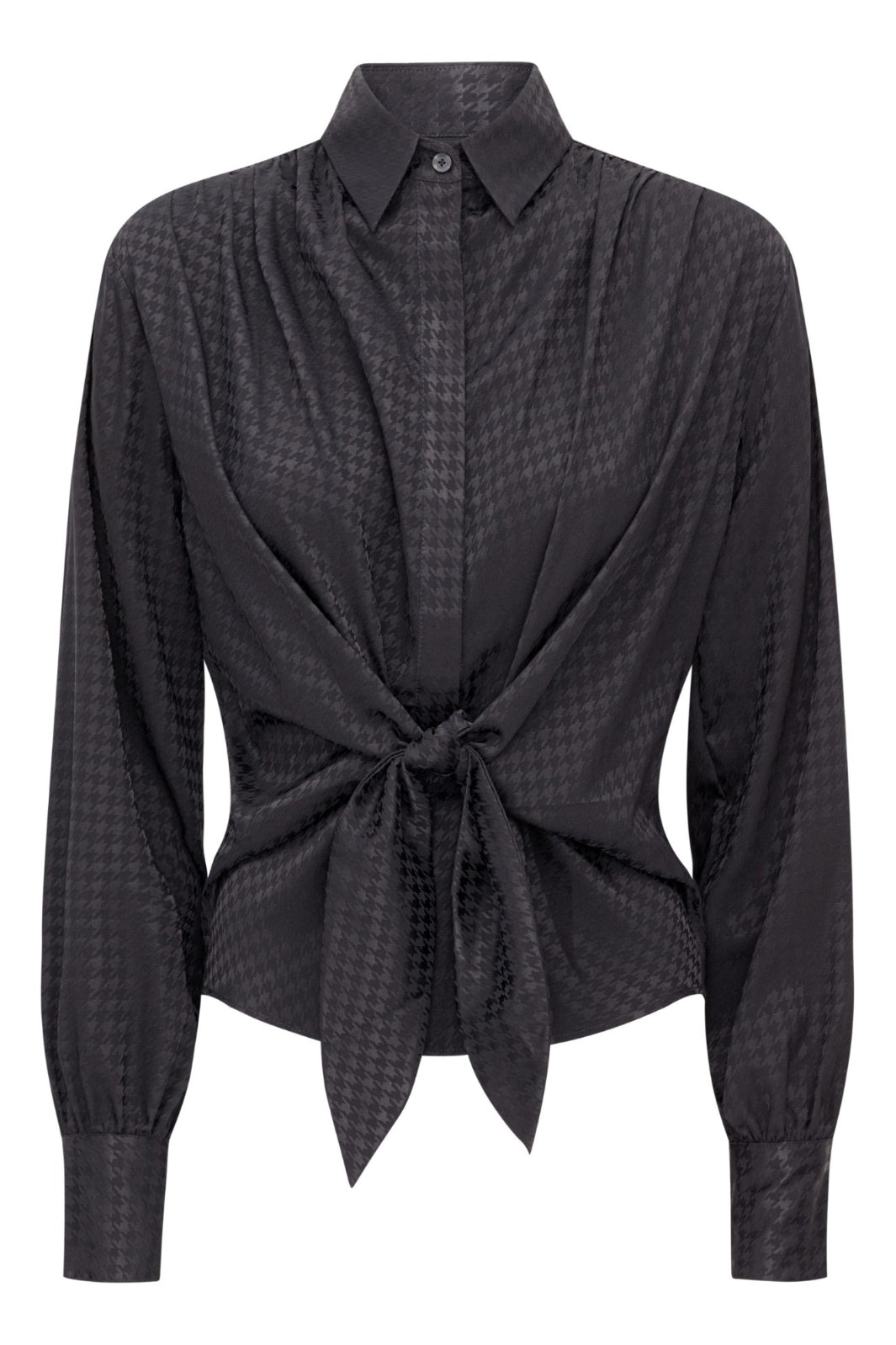 Forudbestilling - Karmamia - Lee Shirt - Navy Houndstooth (Start September) Skjorter