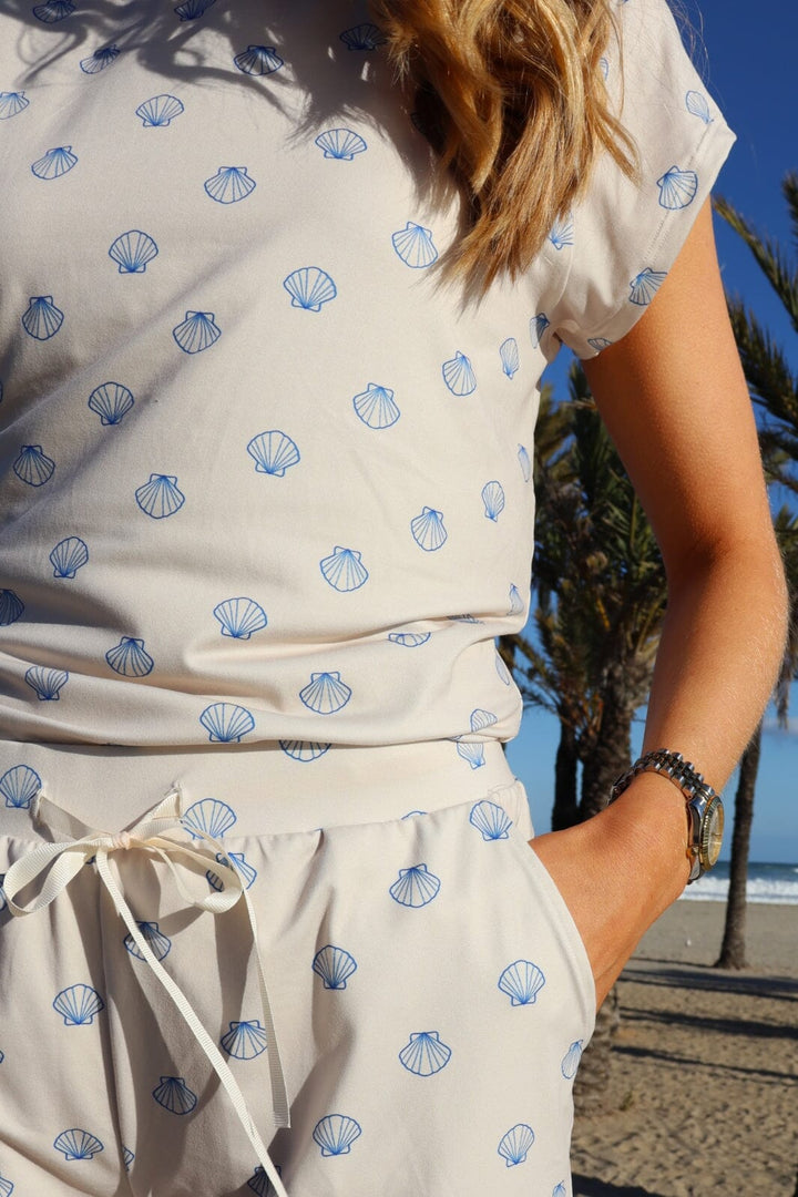 Forudbestilling - Liberte - Alma-U-Tshirt 9581 - Ivory Cobolt Shell