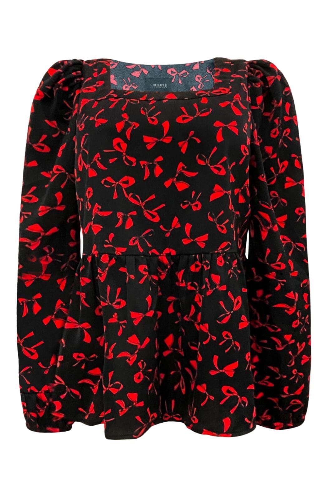 Liberte - Cecilie-Ls-Blouse 22130 - Black Red Bow