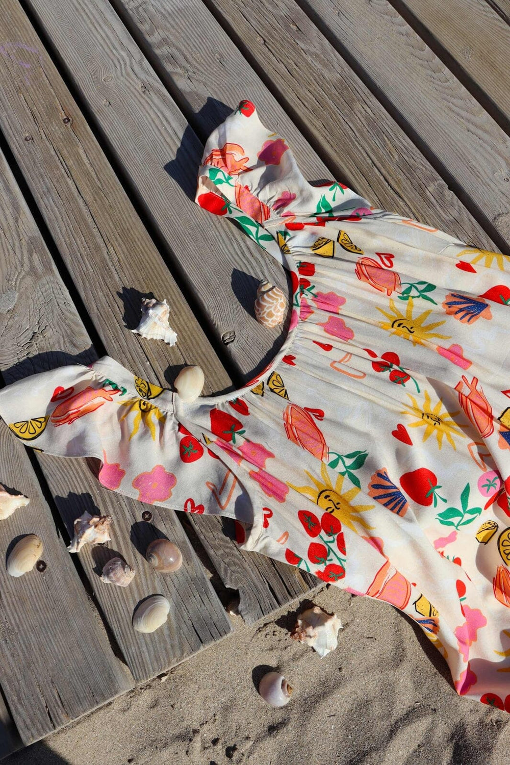 Liberte - Hilma-Frill-Strap-Dress 22227 - Ivory Summer