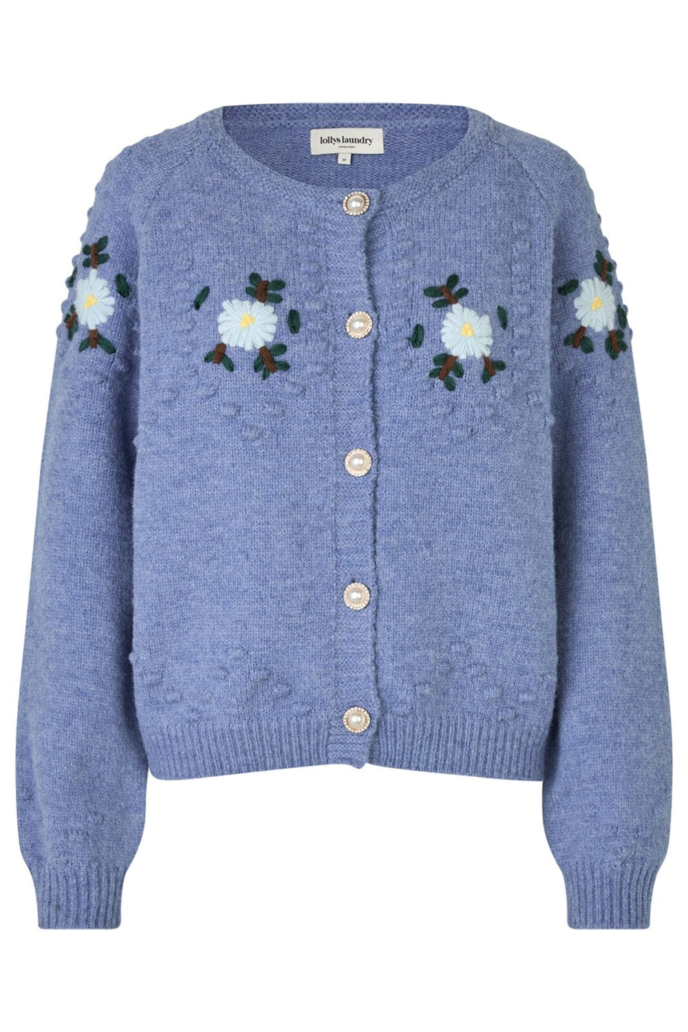 Forudbestilling - Lollys Laundry - Gracelynnll Knit Cardigan Ls25497-5020 - Blue Melange Cardigans