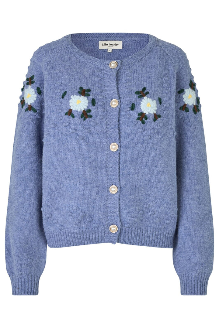 Forudbestilling - Lollys Laundry - Gracelynnll Knit Cardigan Ls25497-5020 - Blue Melange Cardigans