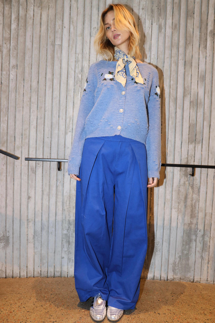 Forudbestilling - Lollys Laundry - Gracelynnll Knit Cardigan Ls25497-5020 - Blue Melange Cardigans