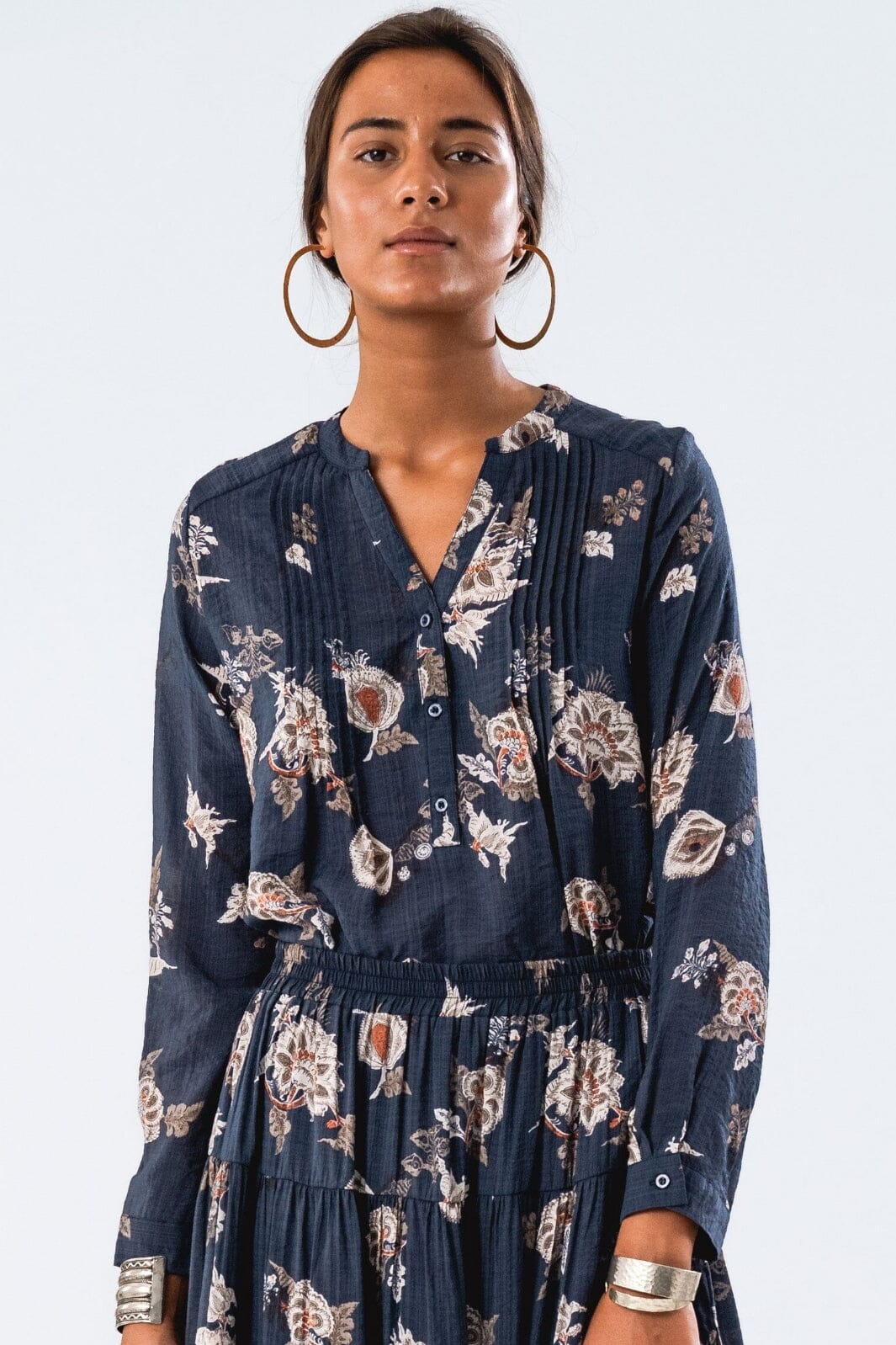 Forudbestilling - Lollys Laundry - Helenall Shirt Ls - 23 Dark Blue Skjorter