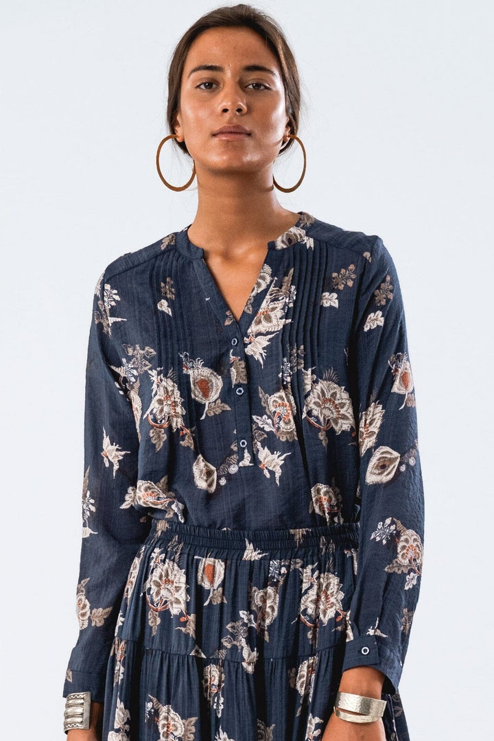 Forudbestilling - Lollys Laundry - Helenall Shirt Ls - 23 Dark Blue Skjorter