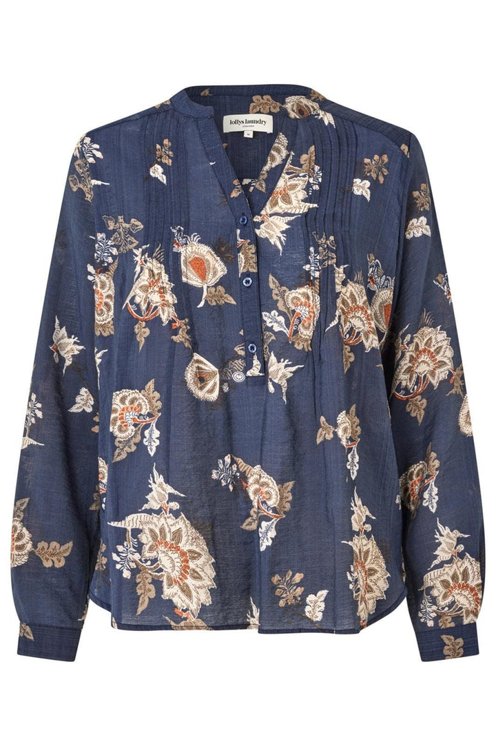 Forudbestilling - Lollys Laundry - Helenall Shirt Ls - 23 Dark Blue Skjorter