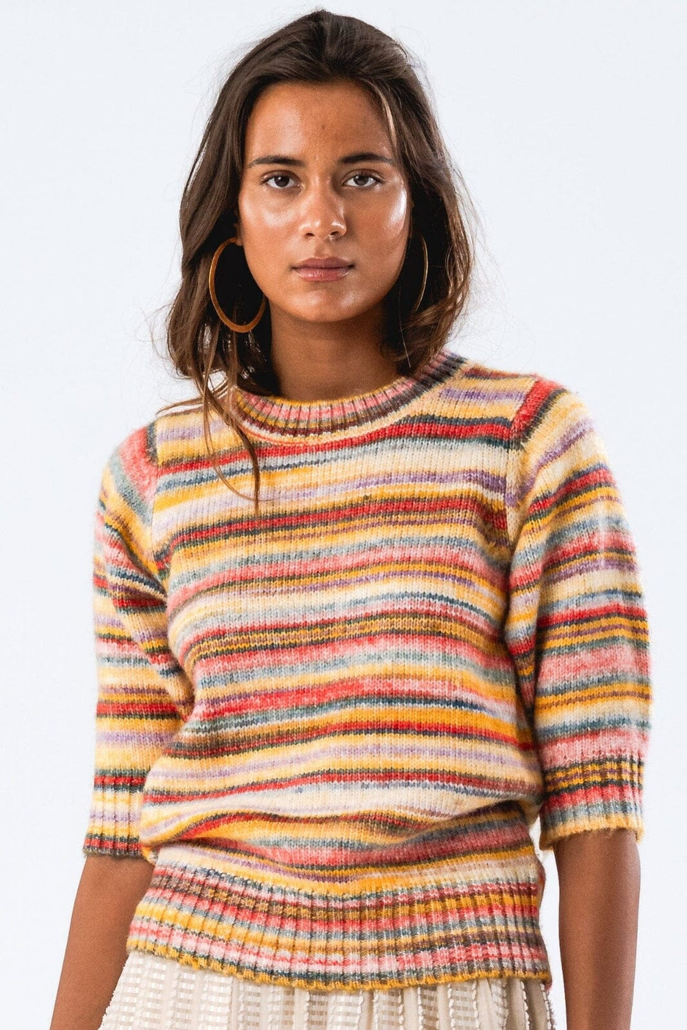 Forudbestilling - Lollys Laundry - Malall Jumper Ss - 70 Multi Strikbluser