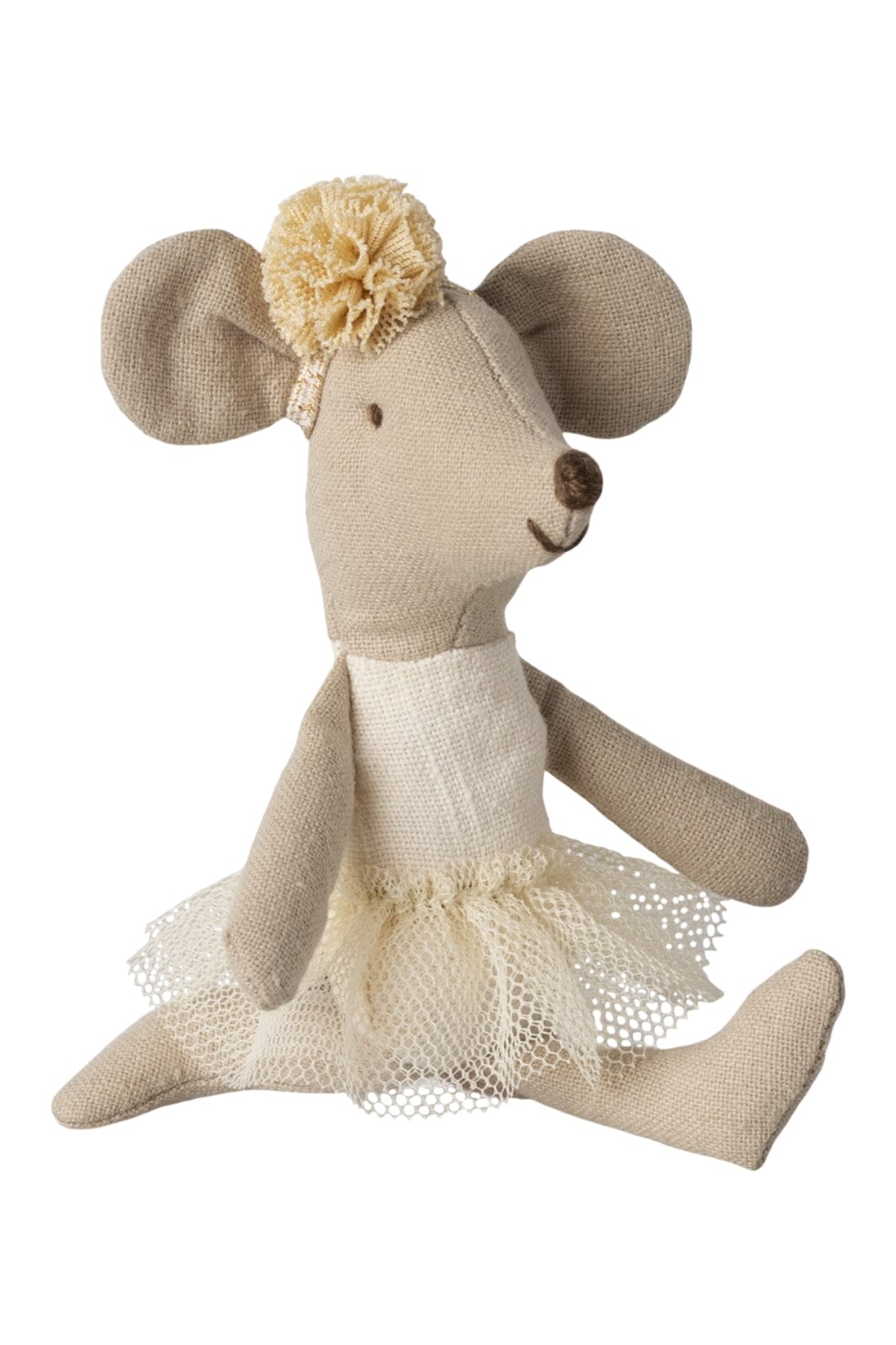 Maileg - Ballerina Mus, Lillesøster - Råhvid