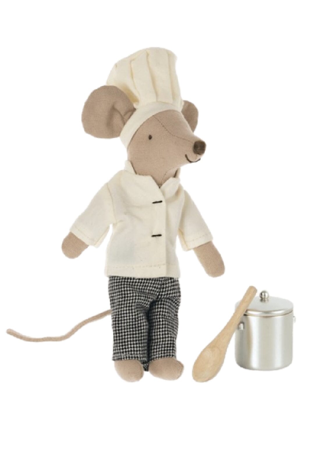 Maileg - Chef Mouse W. Soup Pot And Spoon