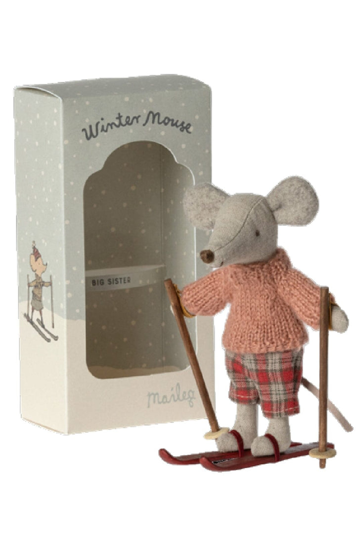 Maileg - Vintermus med ski, Storesøster
