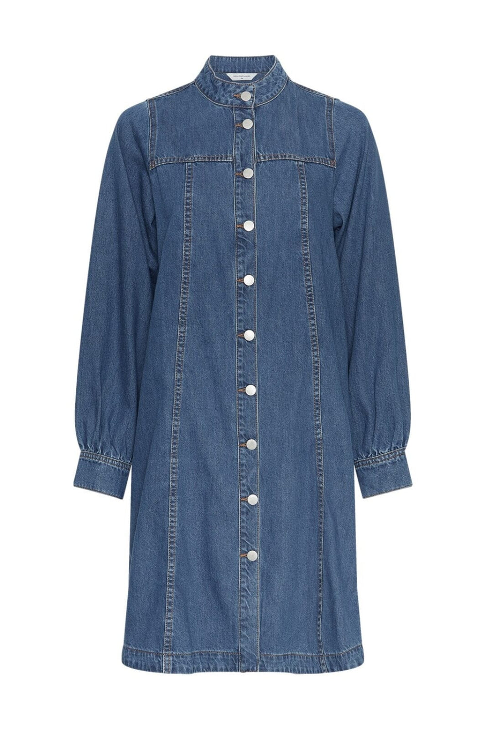 Forudbestilling - Moss Copenhagen - Mschrylan Elena Shirt Dress 19299 - Mid Blue Wash Skjorter