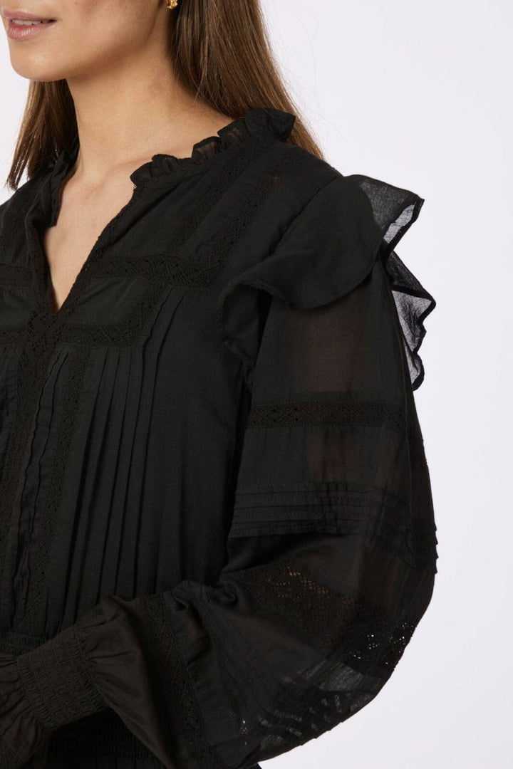 Forudbestilling - Neo Noir - Aran S Voile Dress 164678 - 100 - Black