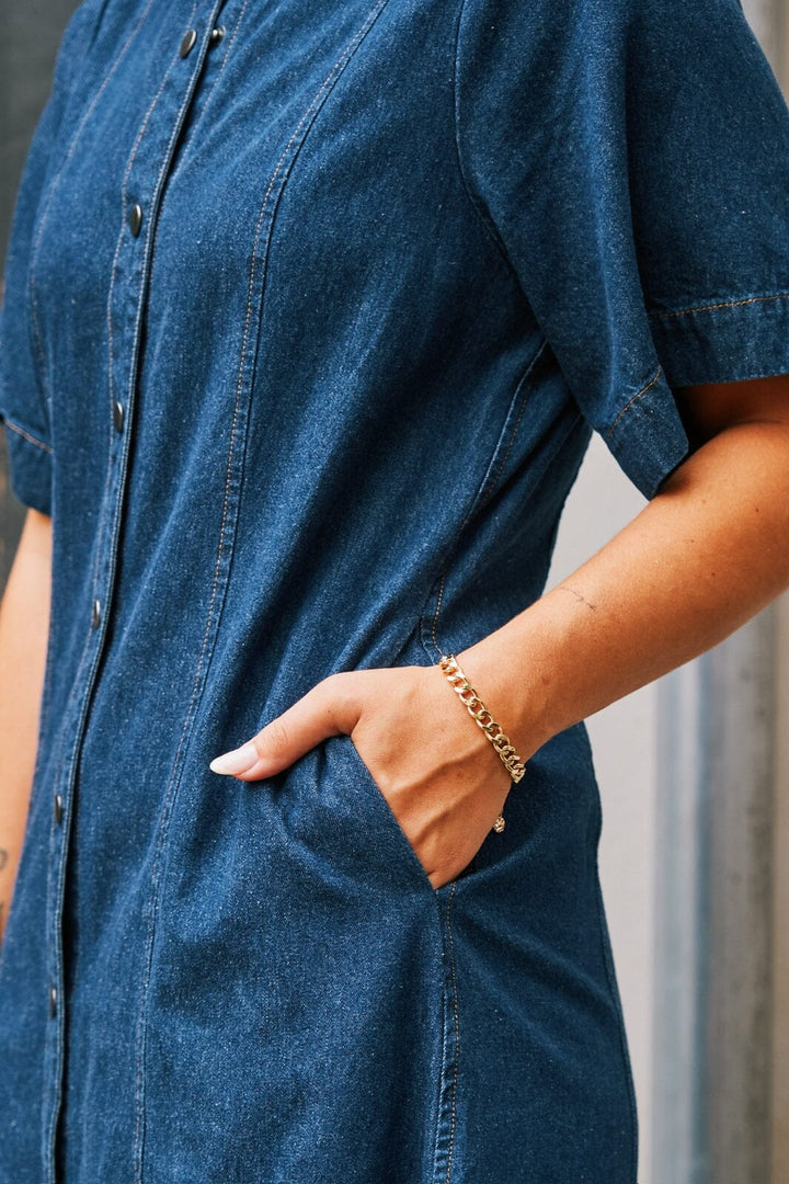 Forudbestilling - Neo Noir - Balli Denim Dress - Dark Blue Kjoler