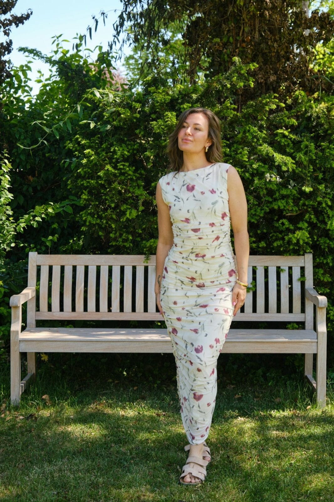 Forudbestilling - Neo Noir - Corilina Artist Mesh Dress 165661 - 122 - Creme Kjoler