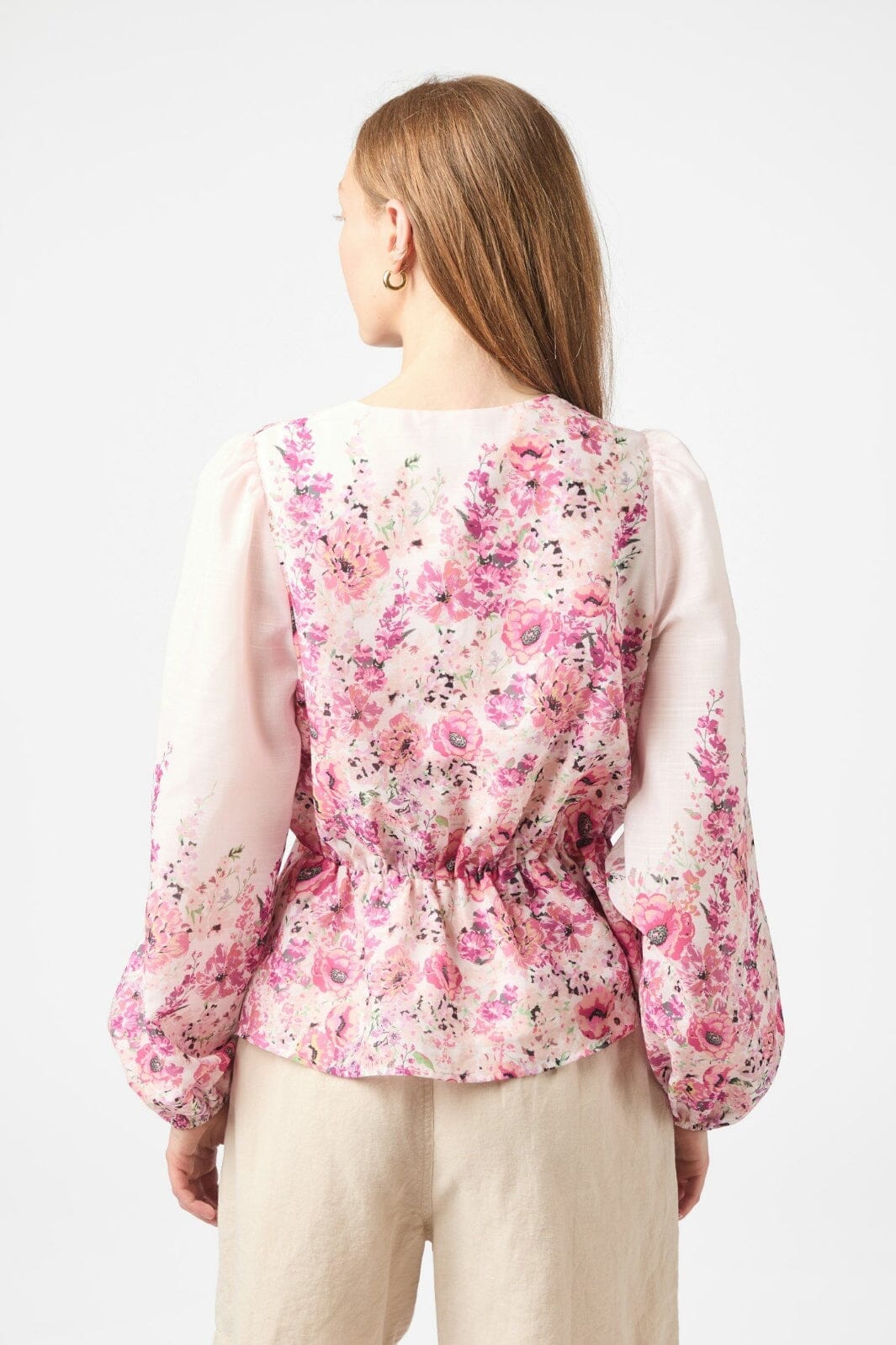 Neo Noir - Fie Flower Print Blouse 166417 - 165 - Rose