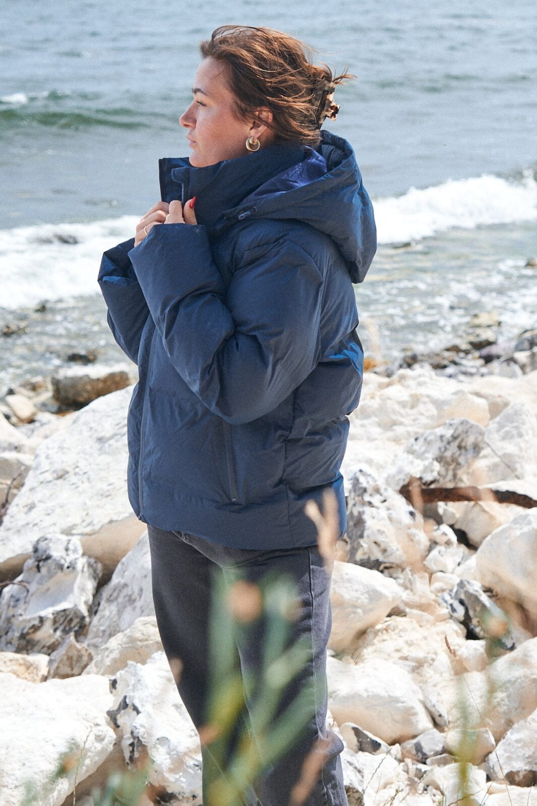 Forudbestilling - Neo Noir - Fox C Puffer Jacket - Navy Jakker