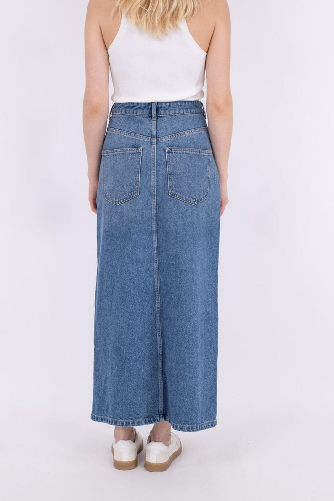 Forudbestilling - Neo Noir - Frankie D Skirt - Vintage Blue (Slut Juni) Nederdele