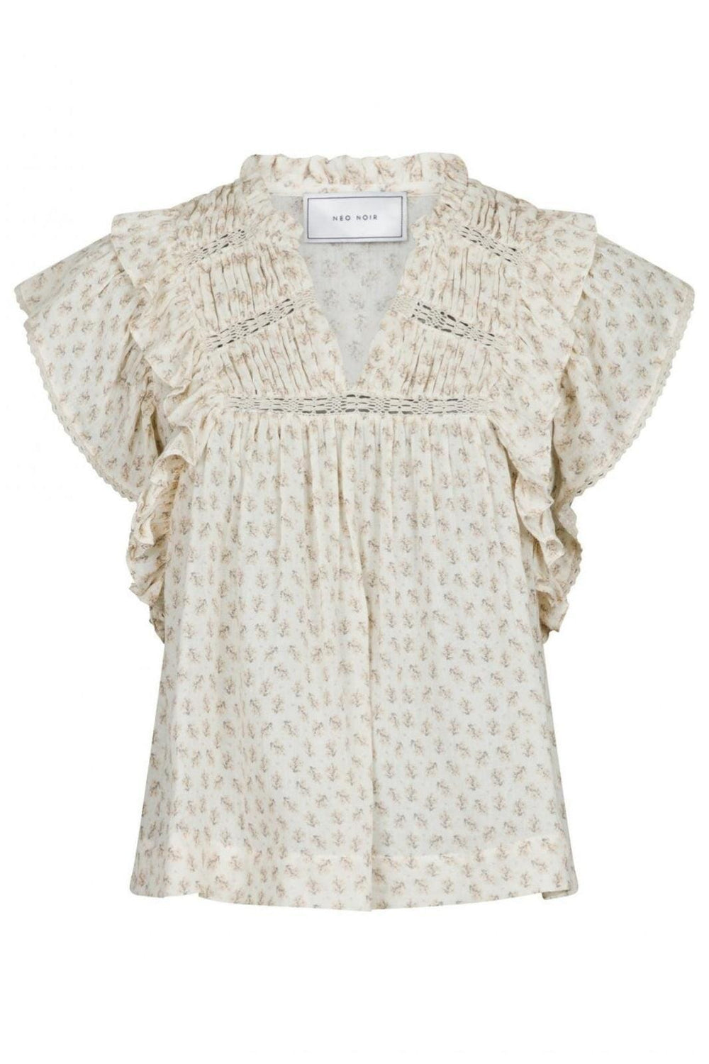 Forudbestilling - Neo Noir - Jayla Basic Blossom Top - Creme Toppe