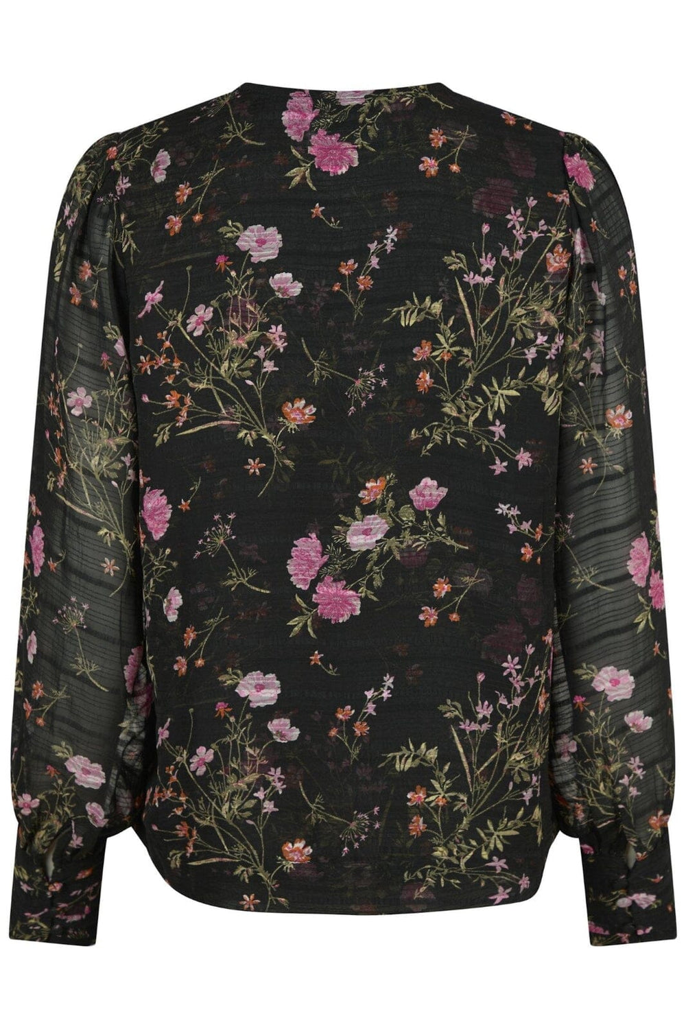 Forudbestilling - Neo Noir - Mahra Flower Print Blouse - Black Bluser