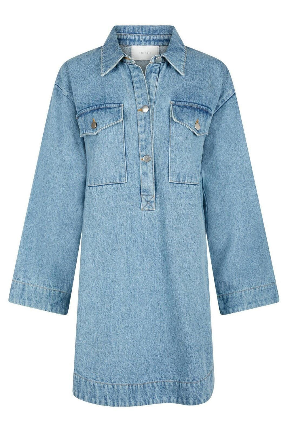 Forudbestilling - Neo Noir - Paras Denim Dress - Smoke Blue Kjoler