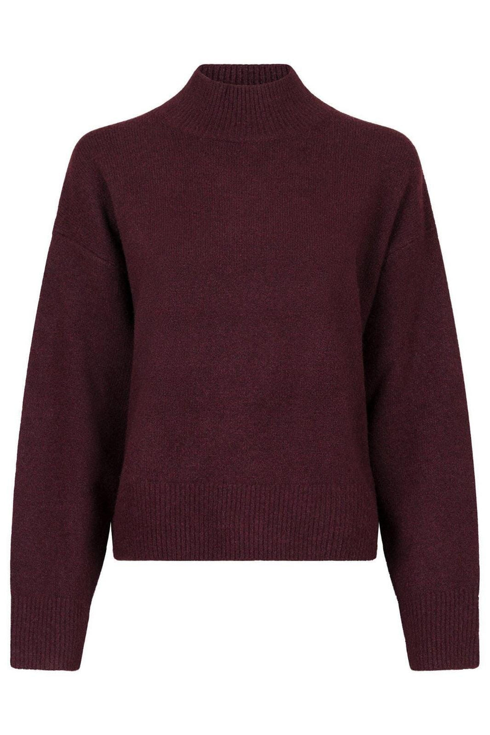 Forudbestilling - Neo Noir - Paulina Knit Blouse - Wine Strikbluser