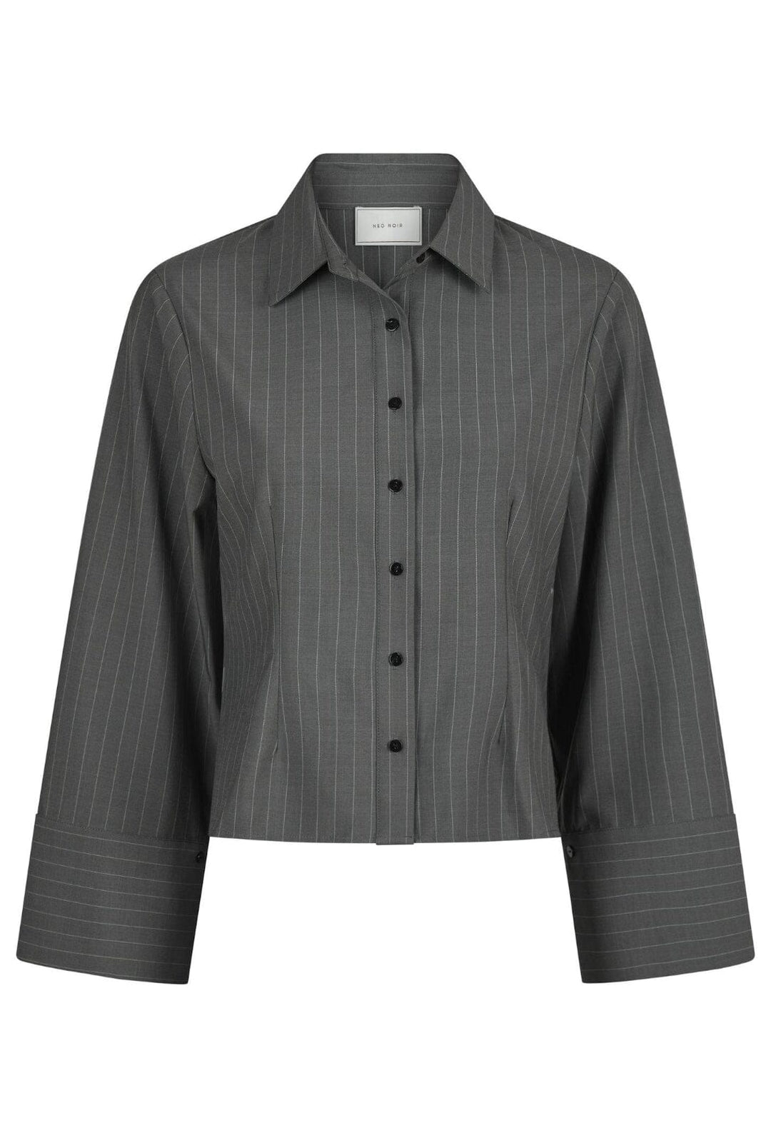 Neo Noir - Rosa Pinstripe Shirt - Grey