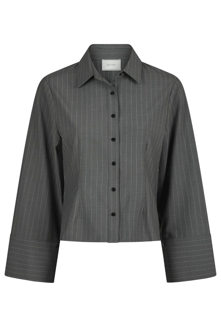Neo Noir - Rosa Pinstripe Shirt - Grey