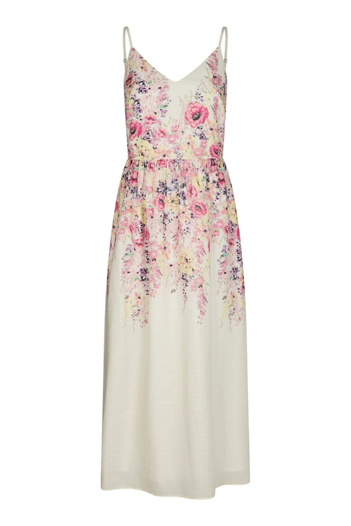 Neo Noir - Sanni Flower Print Dress 166178 - 124 - Ivory