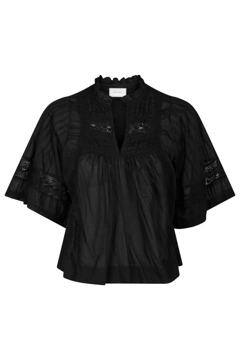 Forudbestilling - Neo Noir - Siama S Voile Blouse 164703 - 100 - Black Bluser