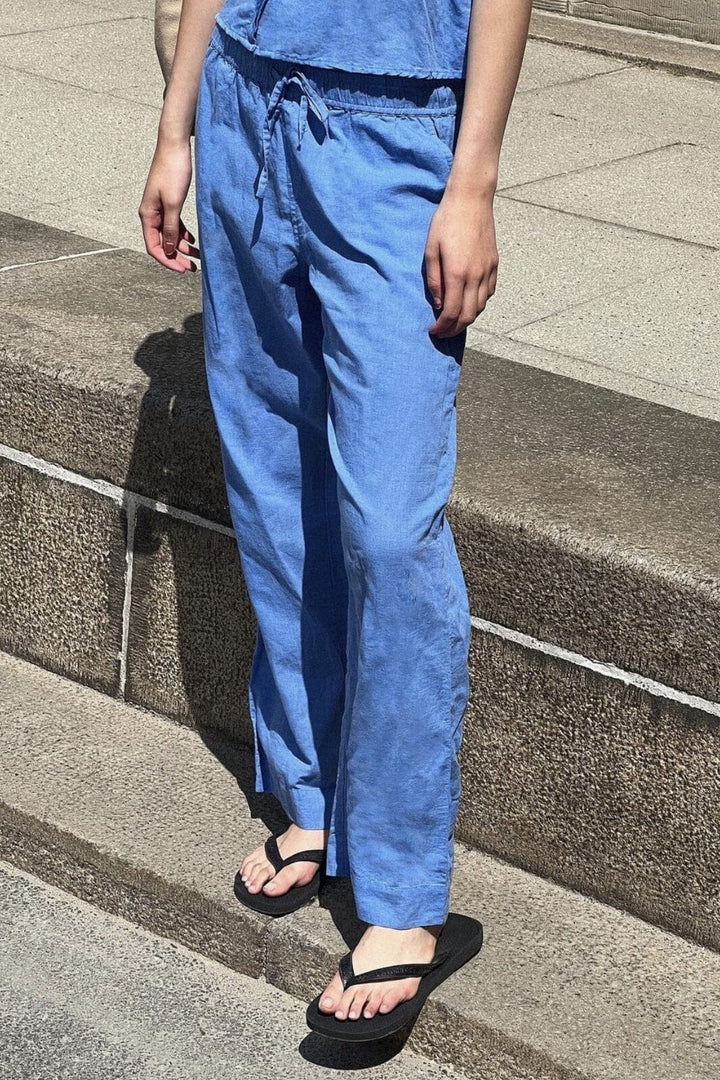 Neo Noir - Sonar Linen Pants - Dusty Blue