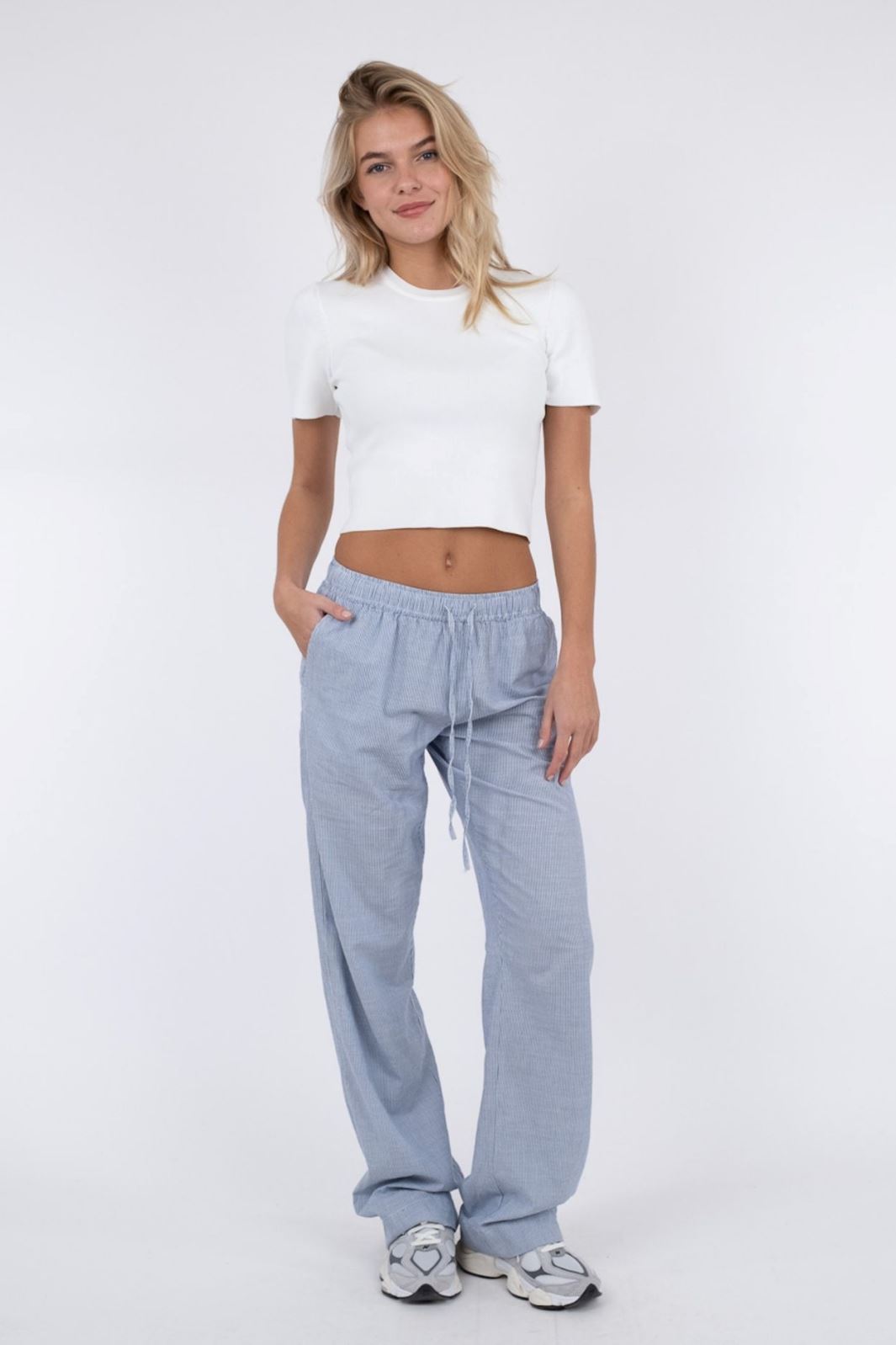 Forudbestilling - Neo Noir - Sonar Mini Stripe Pants - Blue - (Marts) Bukser