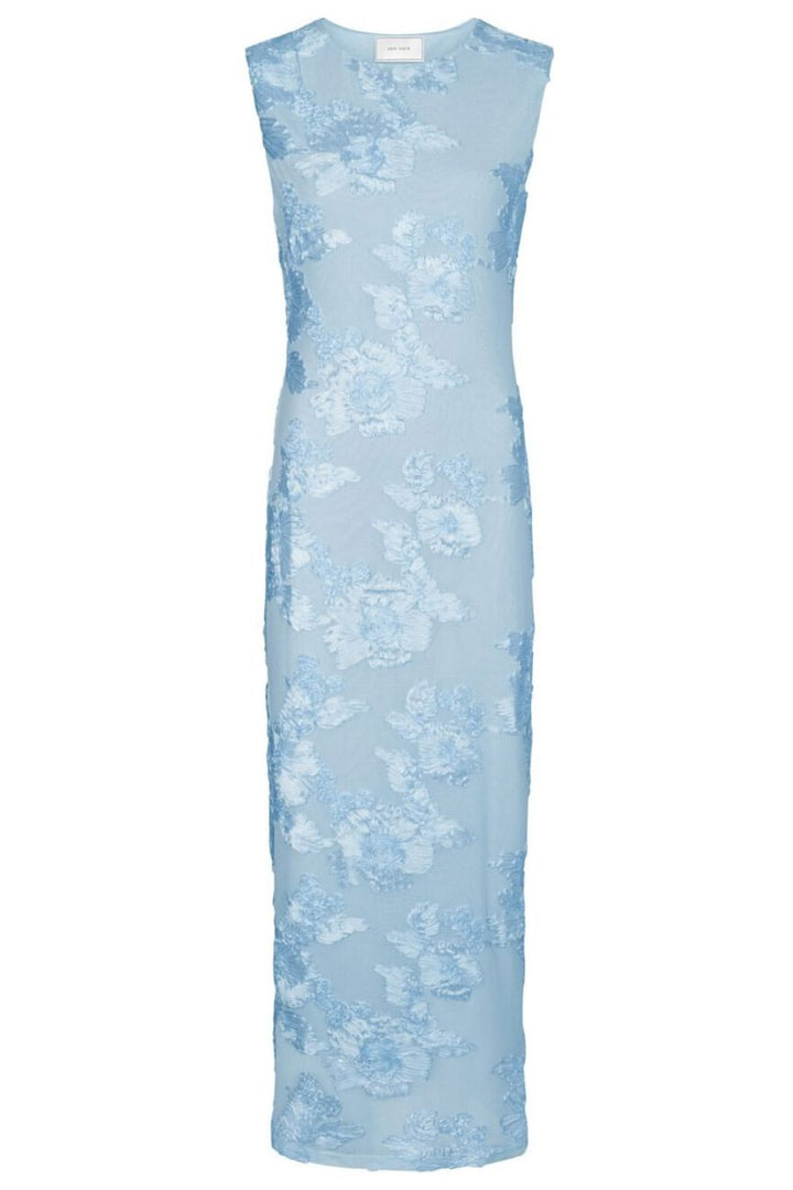 Forudbestilling - Neo Noir - Tiranna Big Flower Mesh Dress 166824 - 145 - Light Blue Kjoler