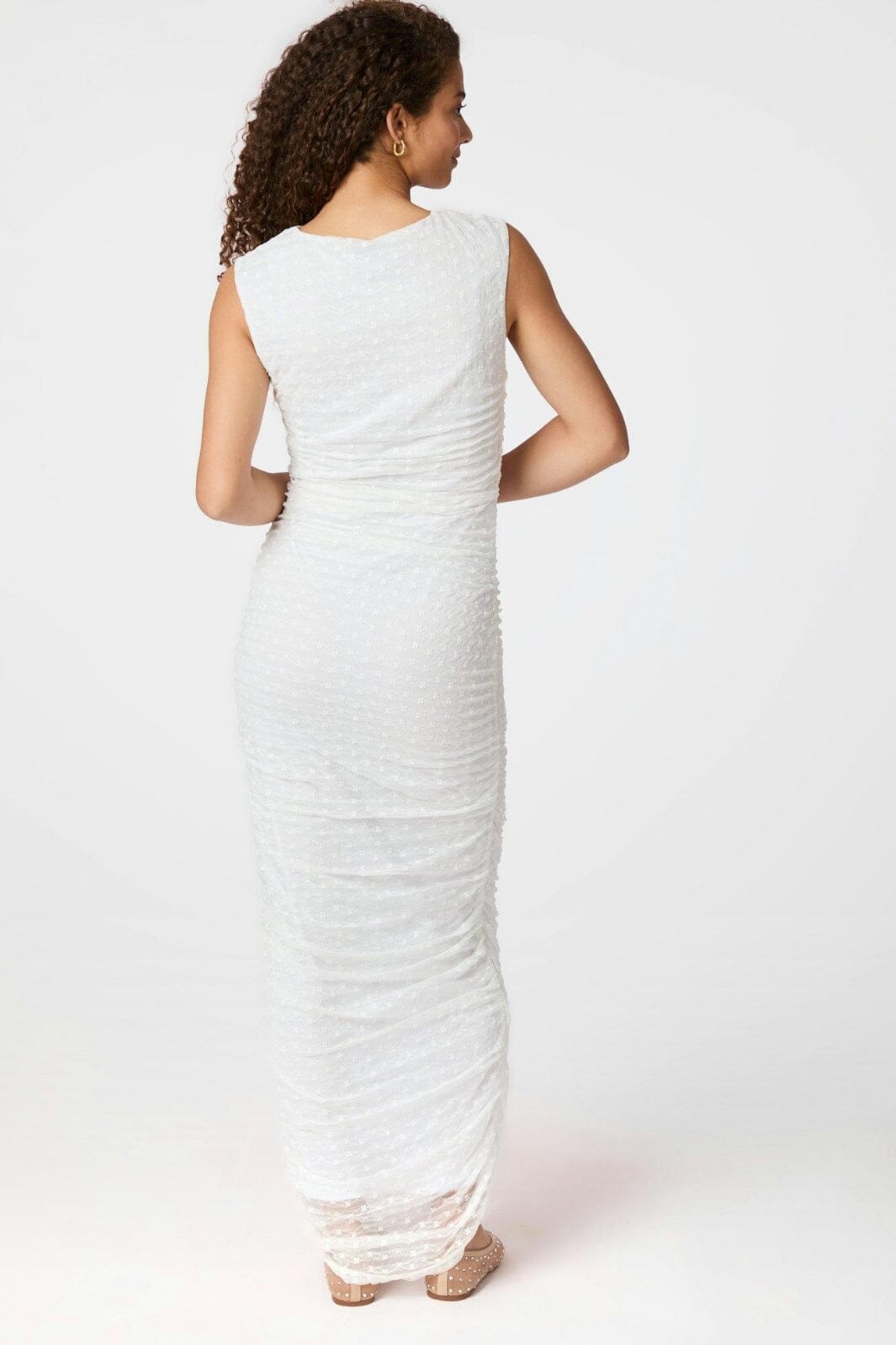 Neo Noir - Valinita Mesh Flower Dress 164904 - 120 - White