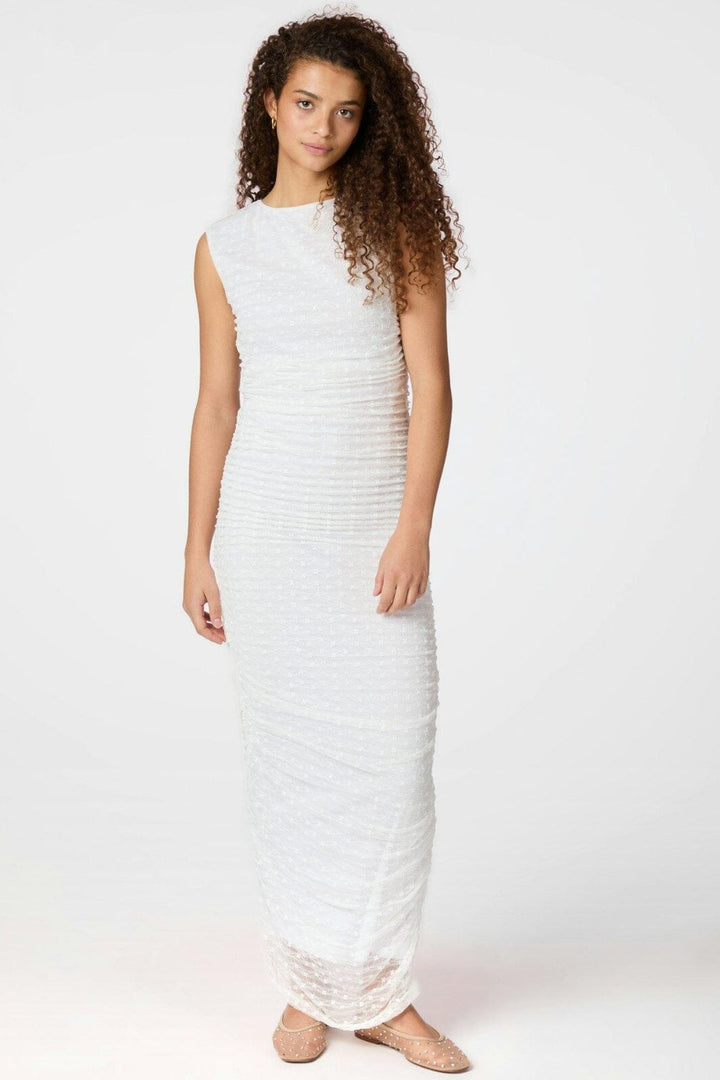 Neo Noir - Valinita Mesh Flower Dress 164904 - 120 - White