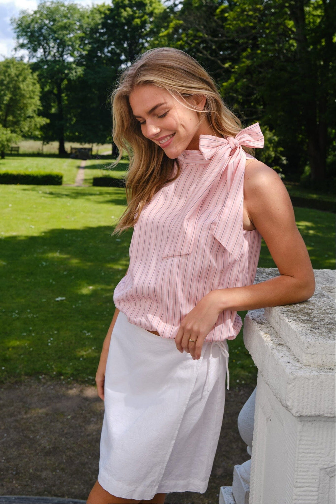 Forudbestilling - Neo Noir - Veda Stripe Top 165002 - 165 - Rose Toppe