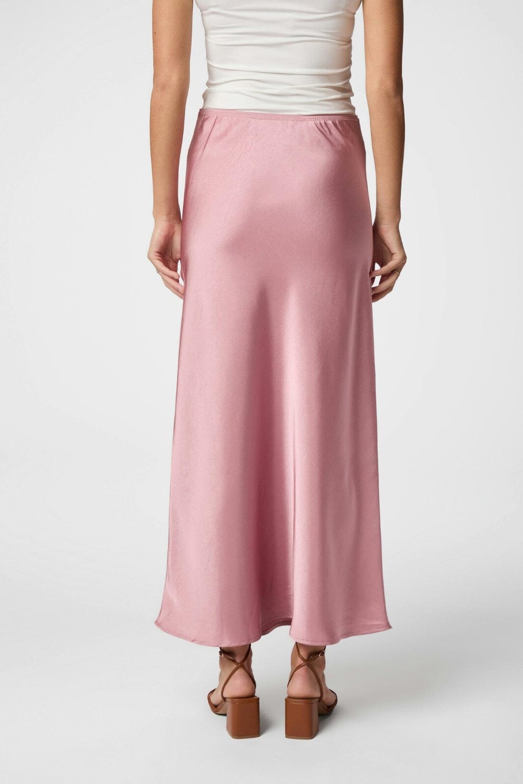 Neo Noir - Vicky Heavy Sateen Skirt 159588 - 823 - Evening Rose