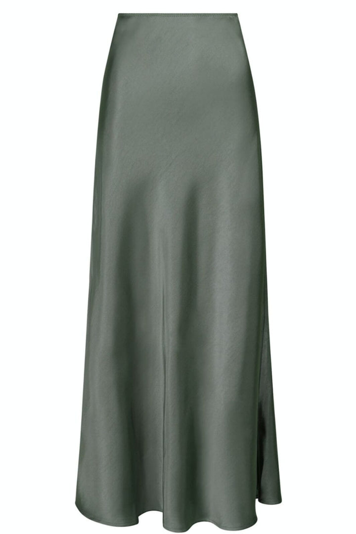 Forudbestilling - Neo Noir - Vicky Heavy Sateen Skirt - Smoke Green - (Februar) Nederdele