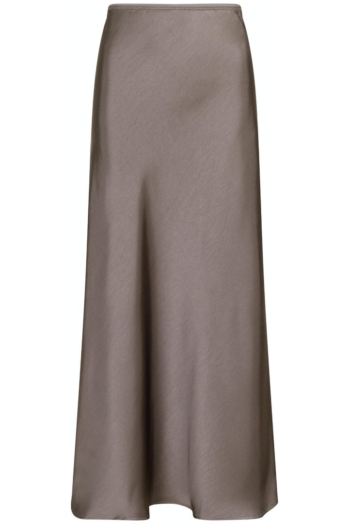 Forudbestilling - Neo Noir - Vicky Heavy Sateen Skirt - Warm Grey Nederdele