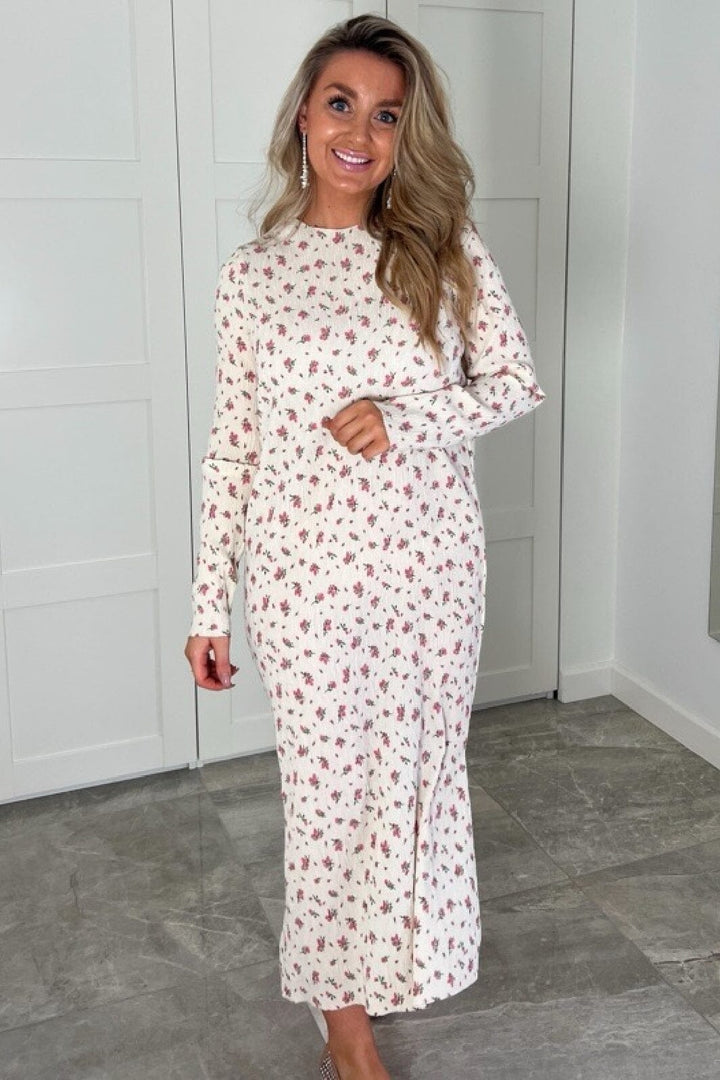 Forudbestilling - Neo Noir - Vogue Blossom Dress 165201 - 191 - Light Yellow Kjoler