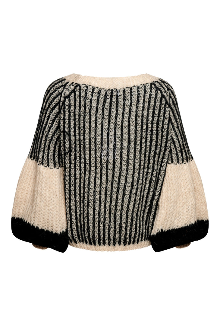 Noella - Liana Knit Sweater - Cream/black
