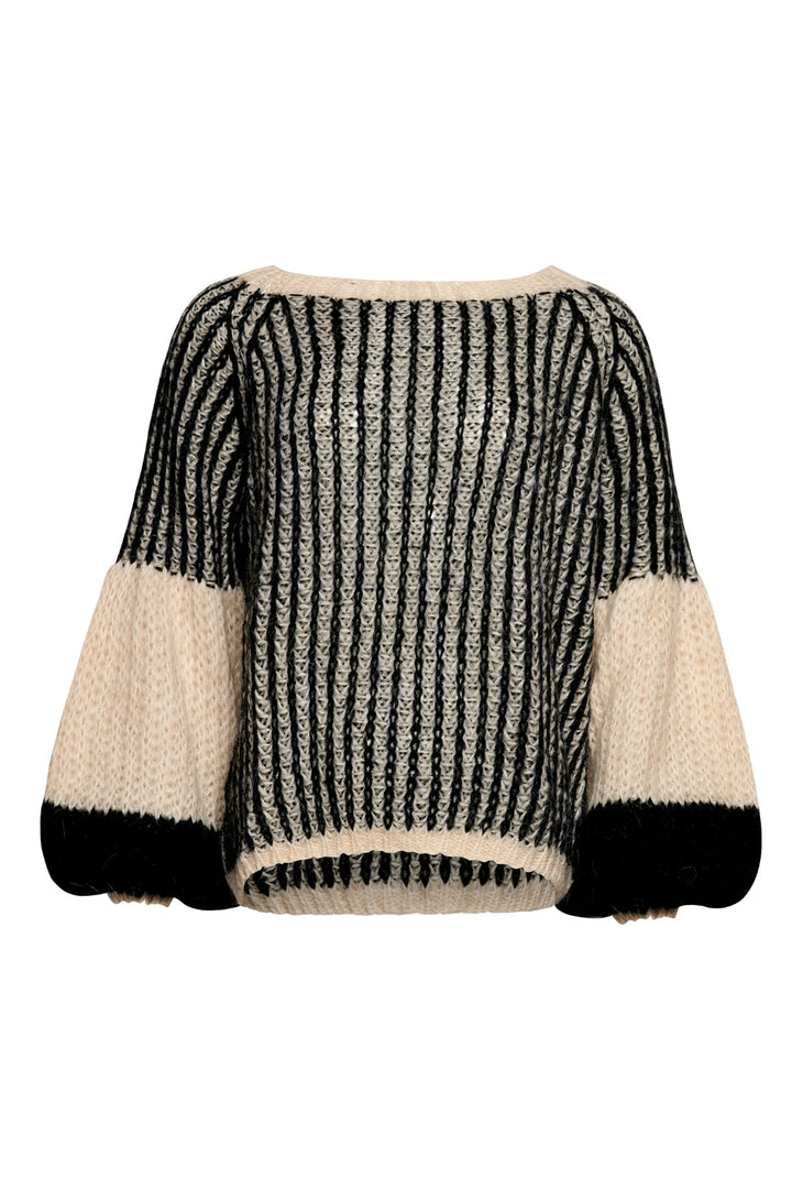 Noella - Liana Knit Sweater - Cream/black