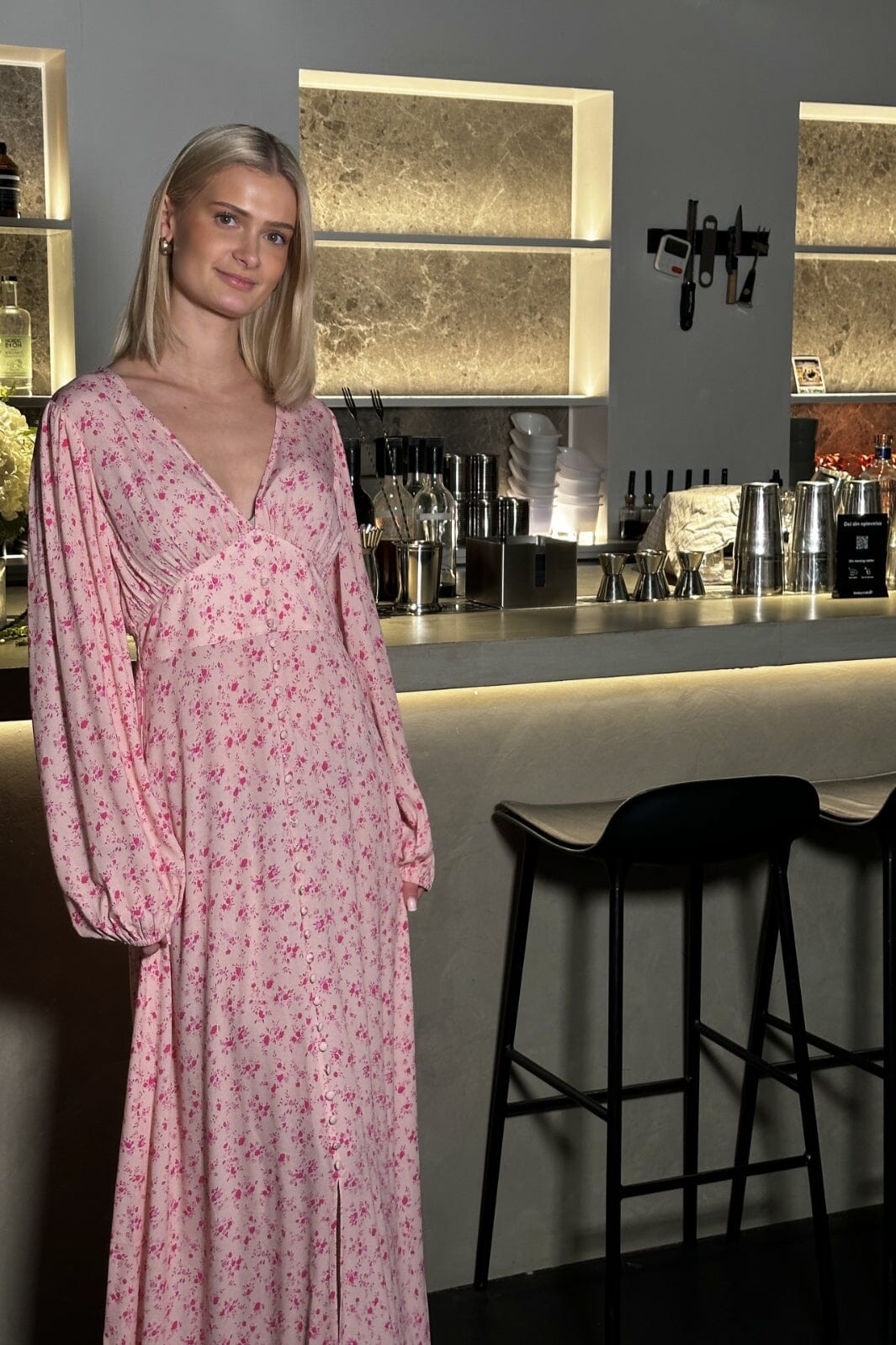 Forudbestilling - Noella - Lilith Maxi Dress 14170008 - 1391 - Cheryl Pink Print Kjoler