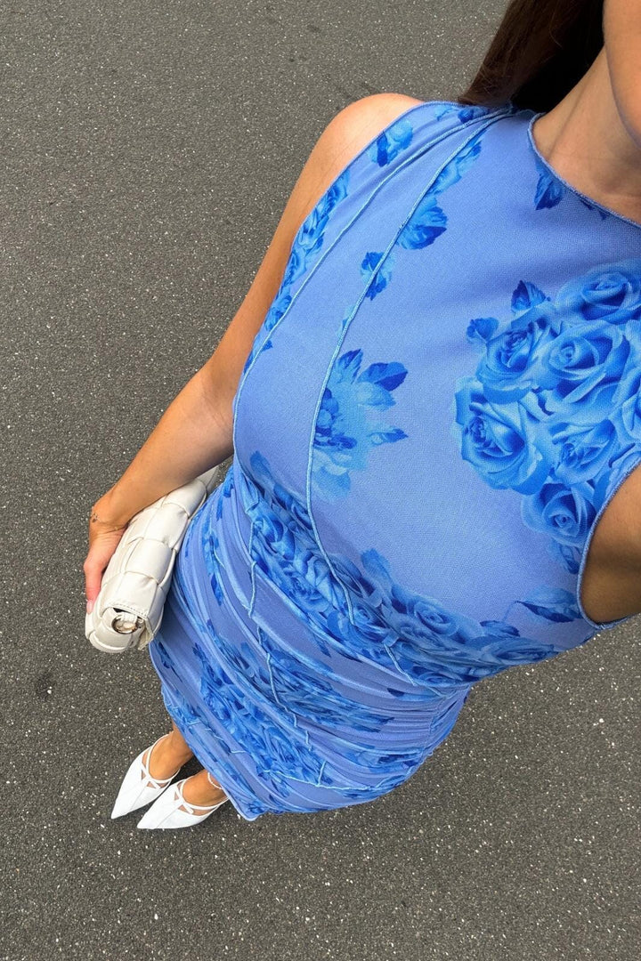 Forudbestilling - Noella - Sutton Dress - 1291 Tobi Blue Print Kjoler