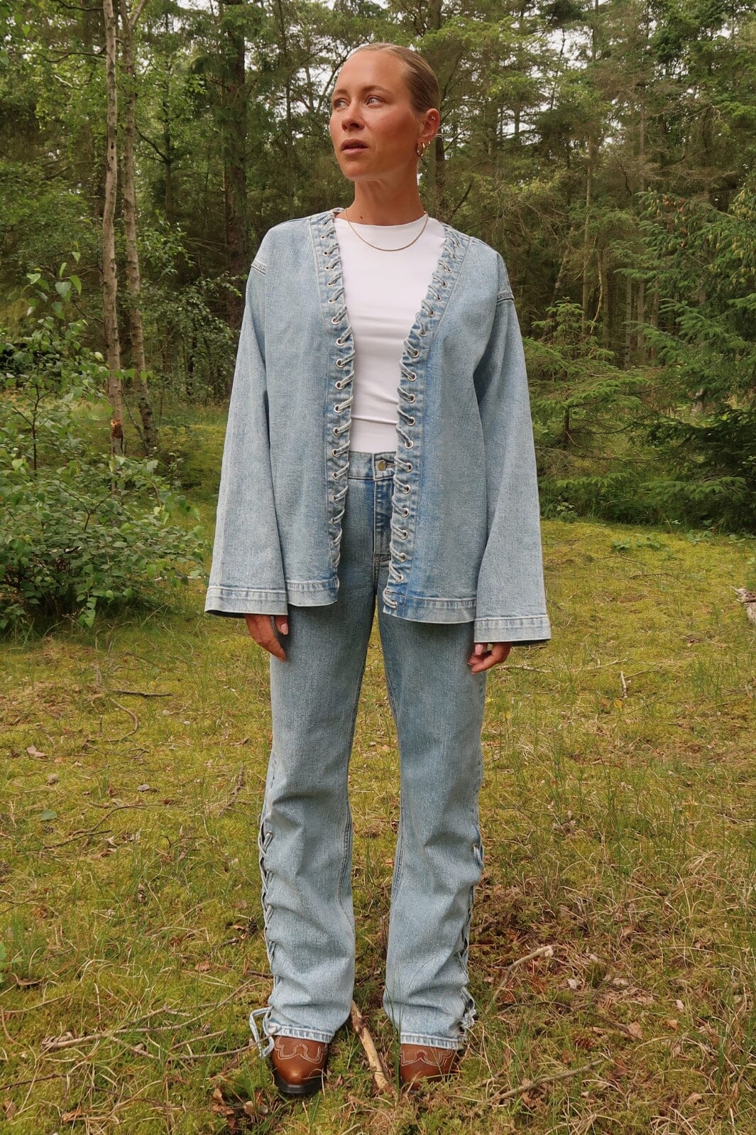 Forudbestilling - Pieces - Pcfenda Straight Denim Jeans Fsy - 4746907 Light Blue Denim Jeans