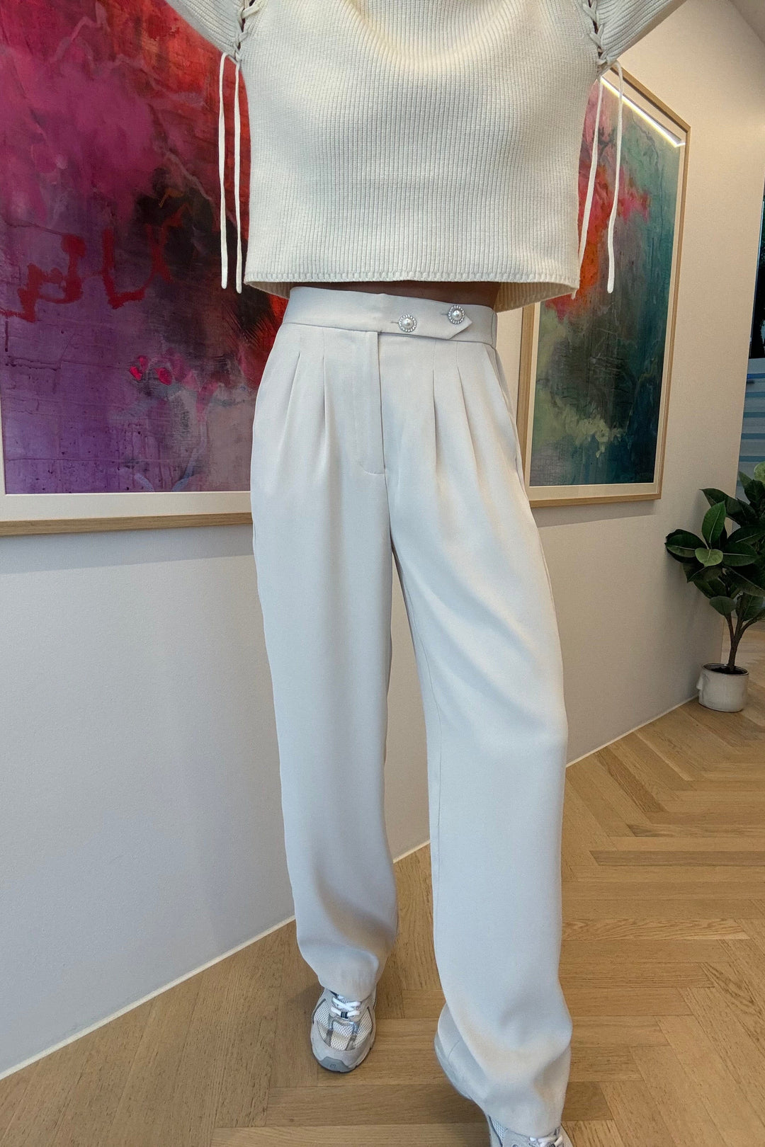 Forudbestilling - Valentin Studio - Josie Pants - Ivory Bukser