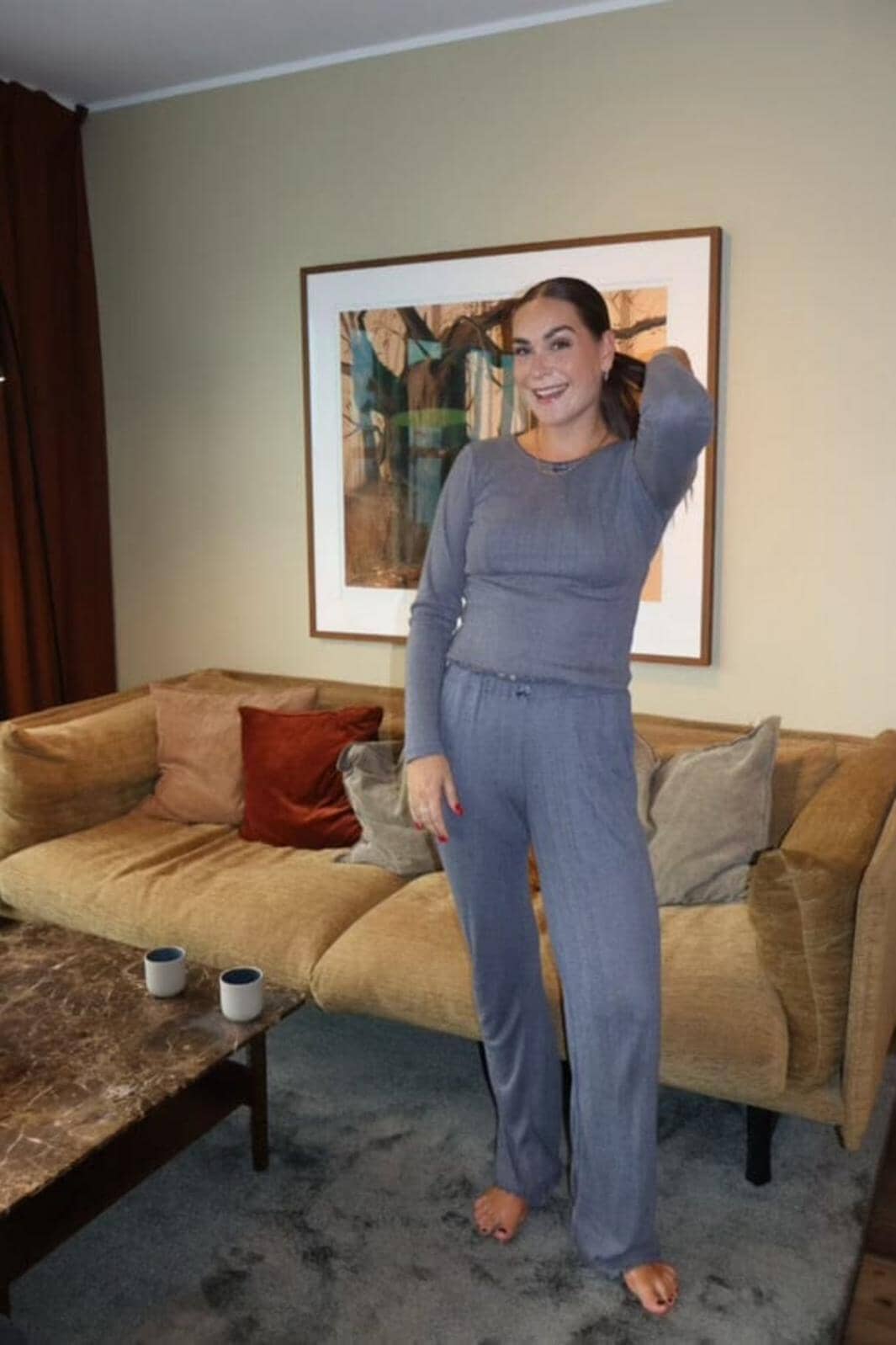 Valentin Studio - Soft Blouse - Dark Grey Melange